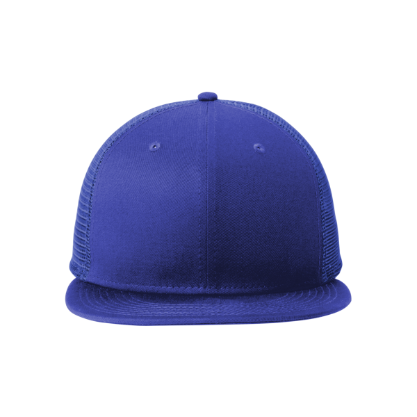 New Era Standard Fit Snapback Trucker Cap, Royal / Royal, Front view