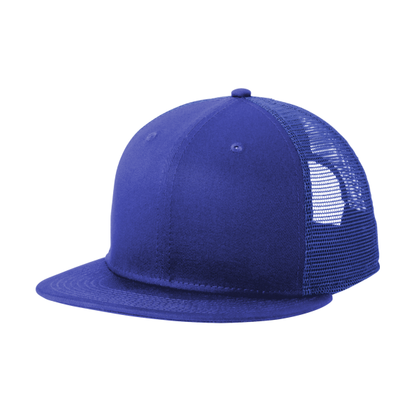 New Era Standard Fit Snapback Trucker Cap, Royal / Royal, Left Side view