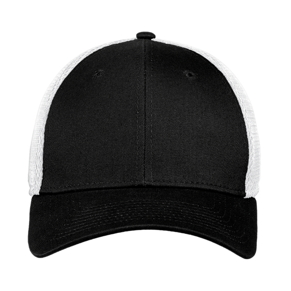 New Era Stretch Mesh Cap, Black / White, Front view