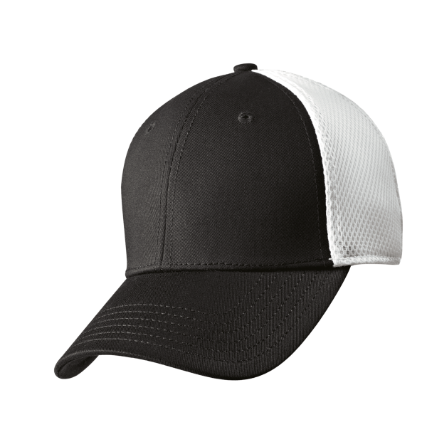 New Era Stretch Mesh Cap, Black / White, Left Side view