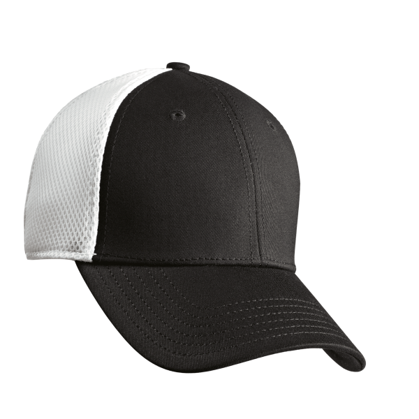 New Era Stretch Mesh Cap, Black / White, Right Side view