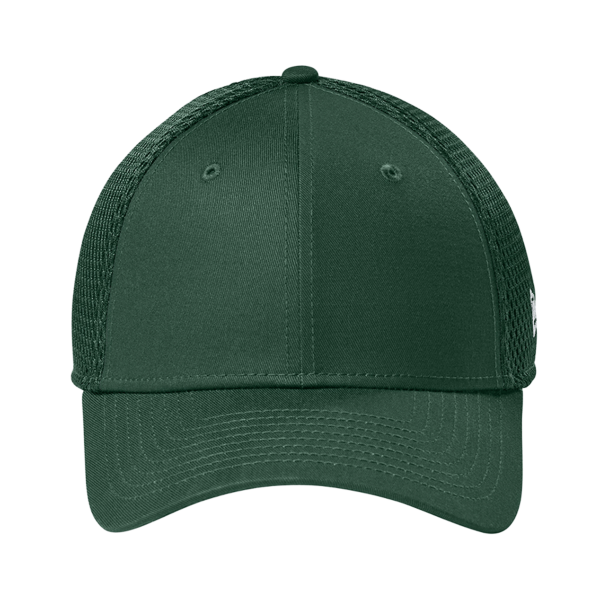 New Era Stretch Mesh Cap, Flag Dark Green / Flag Dark Green, Front view