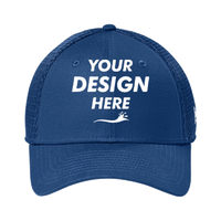 New Era Stretch Mesh Cap, Flag Royal / Royal, Front view, Mockup