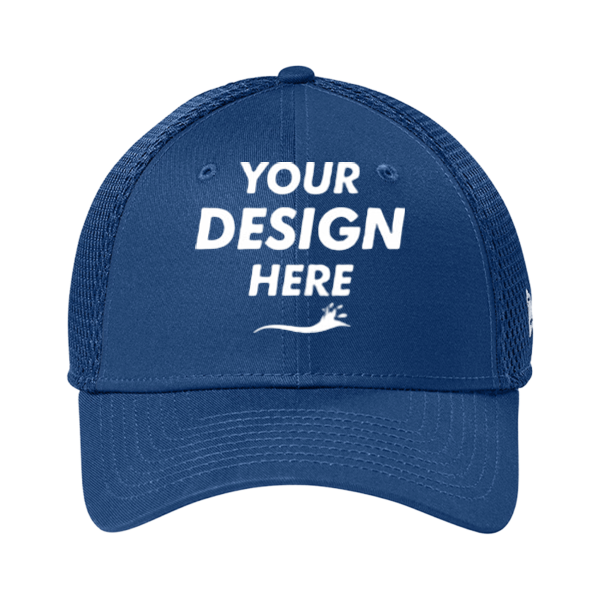 New Era Stretch Mesh Cap, Flag Royal / Royal, Front view, Mockup