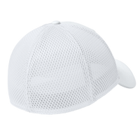 New Era Stretch Mesh Cap, Flag White / White, Back view
