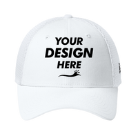 New Era Stretch Mesh Cap, Flag White / White, Front view, Mockup