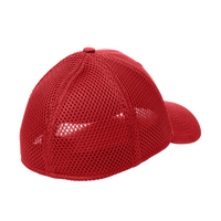 New Era Stretch Mesh Cap, Scarlet Red / Scarlet Red, Back view
