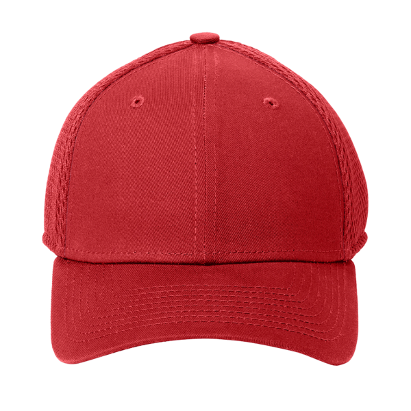 New Era Stretch Mesh Cap, Scarlet Red / Scarlet Red, Front view
