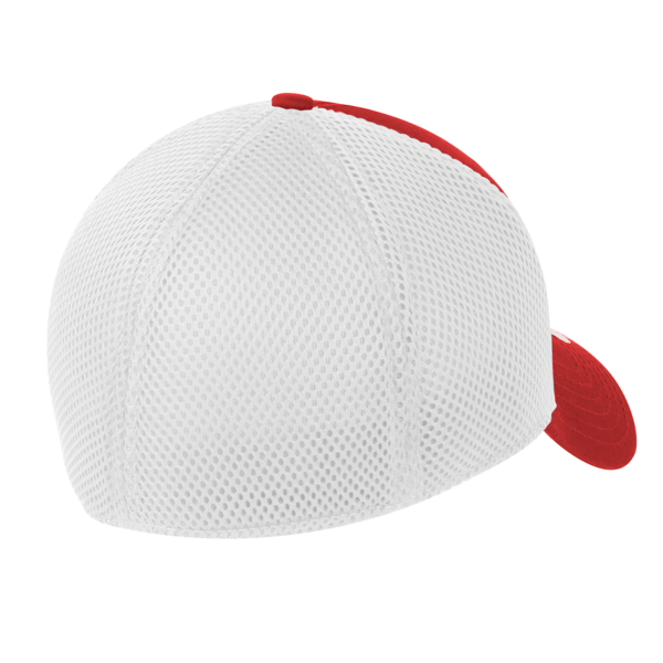 New Era Stretch Mesh Cap, Scarlet Red / White, Back view