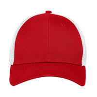 New Era Stretch Mesh Cap, Scarlet Red / White, Front view