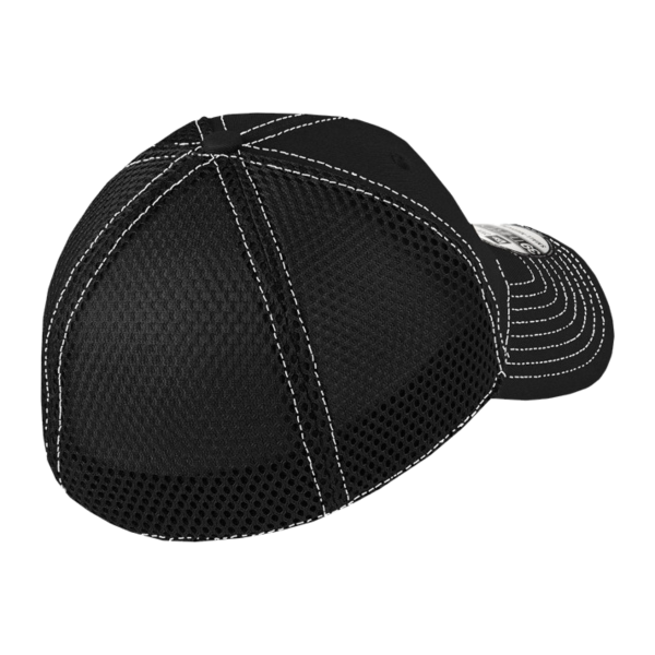 New Era Stretch Mesh Contrast Stitch Cap, Black / White / White, Back view