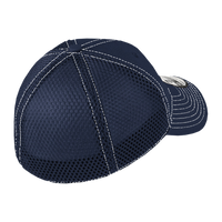 New Era Stretch Mesh Contrast Stitch Cap, Deep Navy / White / White, Back view