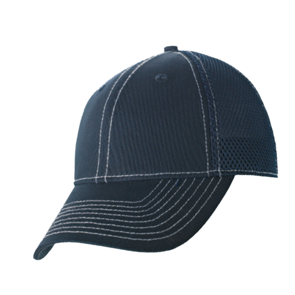 New Era Stretch Mesh Contrast Stitch Cap, Deep Navy / White / White, Left Side view