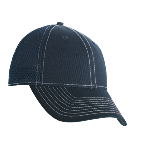 New Era Stretch Mesh Contrast Stitch Cap, Deep Navy / White / White, Right Side view