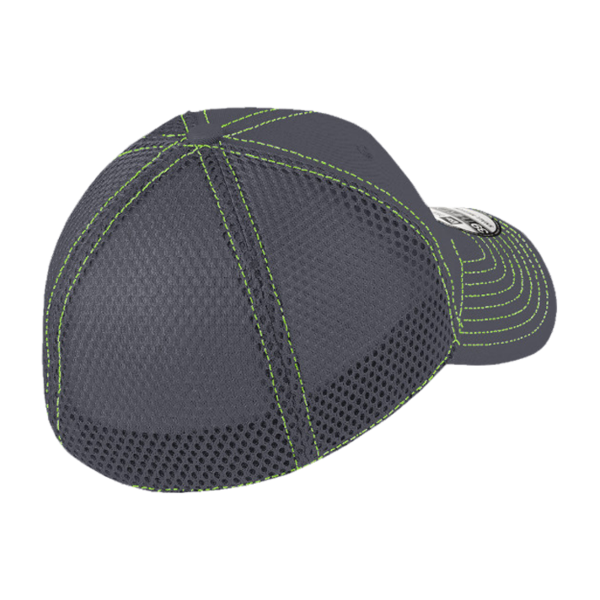 New Era Stretch Mesh Contrast Stitch Cap, Graphite / Cyber Green / Cyber Green, Back view