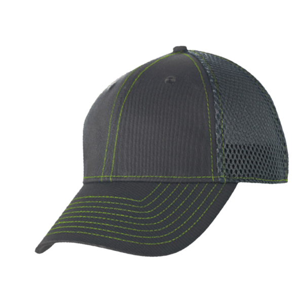 New Era Stretch Mesh Contrast Stitch Cap, Graphite / Cyber Green / Cyber Green, Left Side view