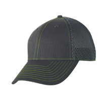 New Era Stretch Mesh Contrast Stitch Cap, Graphite / Cyber Green / Cyber Green, Left Side view