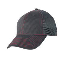 New Era Stretch Mesh Contrast Stitch Cap, Graphite / Red / Red, Left Side view