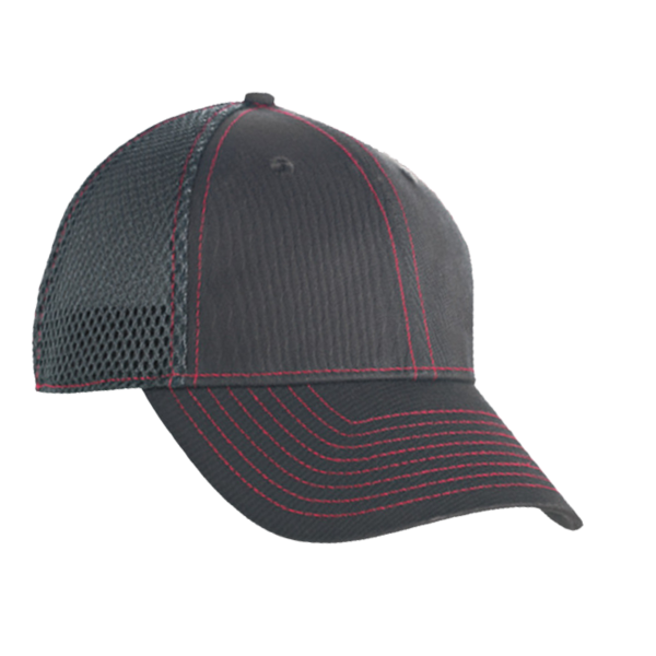 New Era Stretch Mesh Contrast Stitch Cap, Graphite / Red / Red, Right Side view