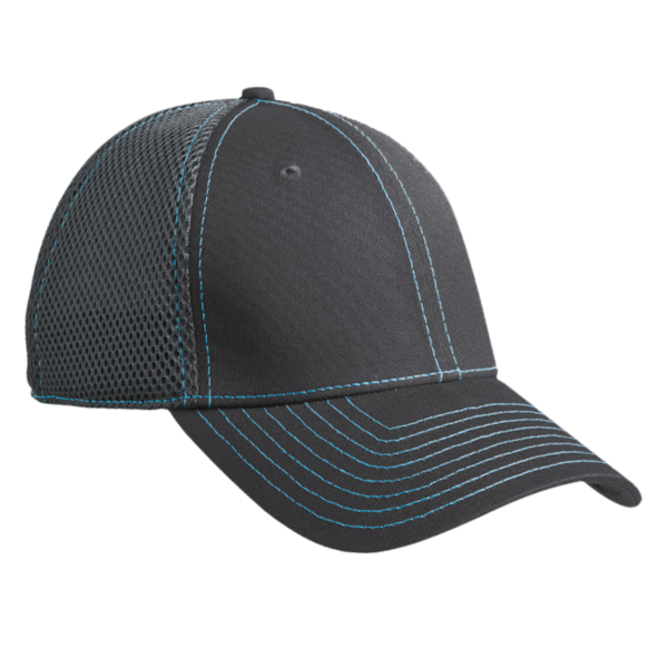 New Era Stretch Mesh Contrast Stitch Cap, Graphite / Vice Blue / Vice Blue, Right Side view