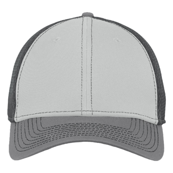 New Era Stretch Mesh Contrast Stitch Cap, Grey / Steel / Graphite, Front view