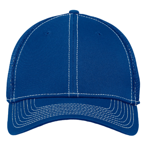 New Era Stretch Mesh Contrast Stitch Cap, Royal / White / White, Front view