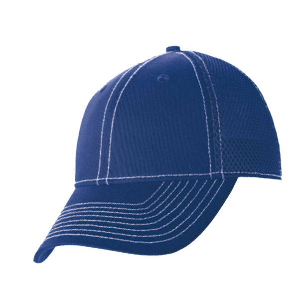 New Era Stretch Mesh Contrast Stitch Cap, Royal / White / White, Left Side view