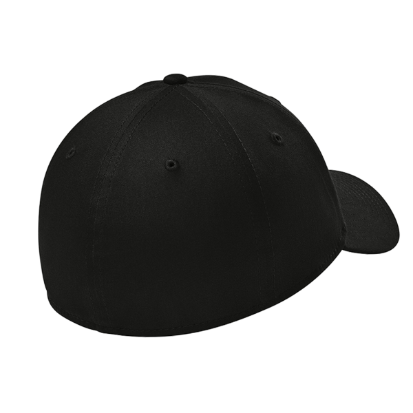 New Era Structured Stretch Cotton Cap, Flag Black, Back view