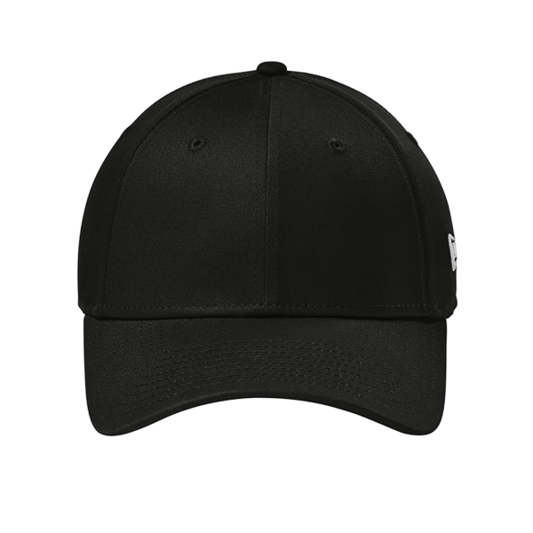 New Era Structured Stretch Cotton Cap, Flag Black, Front view