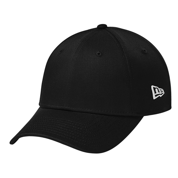 New Era Structured Stretch Cotton Cap, Flag Black, Left Side view