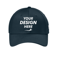 New Era Structured Stretch Cotton Cap, Flag Deep Navy, Front view, Mockup