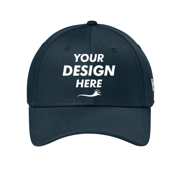 New Era Structured Stretch Cotton Cap, Flag Deep Navy, Front view, Mockup