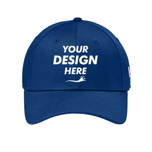 New Era Structured Stretch Cotton Cap, Flag Royal, Front view, Mockup
