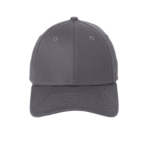 New Era Structured Stretch Cotton Cap, Graphite, Front view