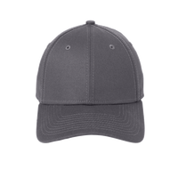 New Era Structured Stretch Cotton Cap, Graphite, Front view