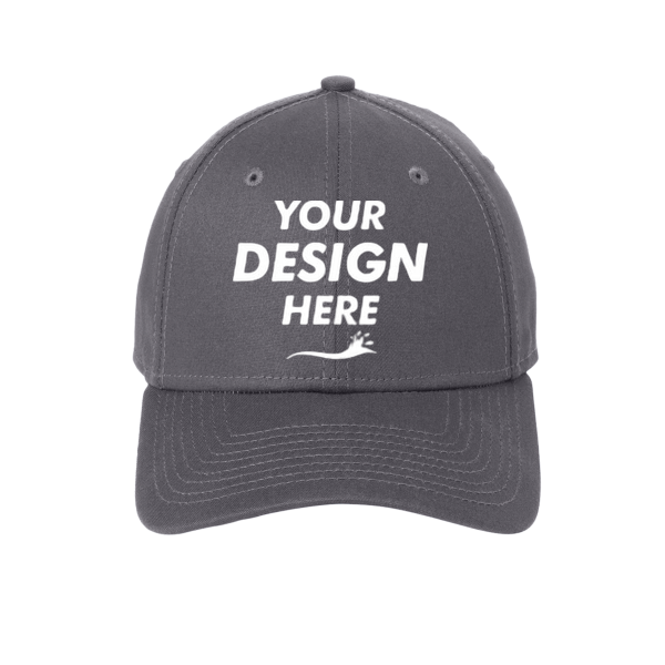 New Era Structured Stretch Cotton Cap, Graphite, Front view, Mockup