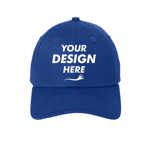 New Era Structured Stretch Cotton Cap, Royal, Front view, Mockup