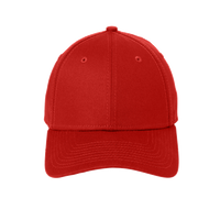 New Era Structured Stretch Cotton Cap, Scarlet Red, Front view