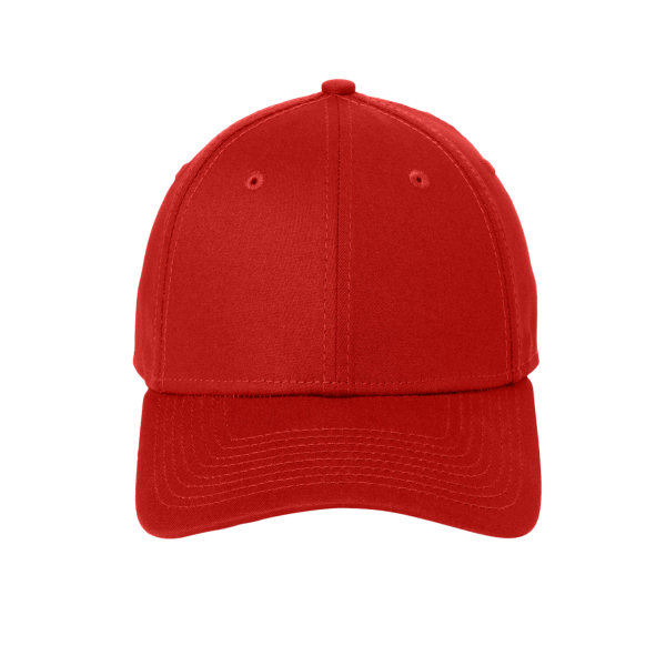 New Era Structured Stretch Cotton Cap, Scarlet Red, Front view