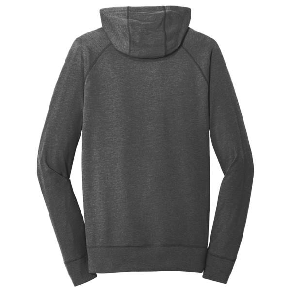 New Era Sueded Cotton Blend Full Zip Hoodie, Black Heather, Back view