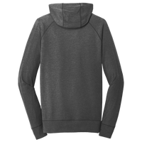 New Era Sueded Cotton Blend Full Zip Hoodie, Black Heather, Back view