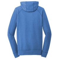 New Era Sueded Cotton Blend Full Zip Hoodie, Royal Heather, Back view