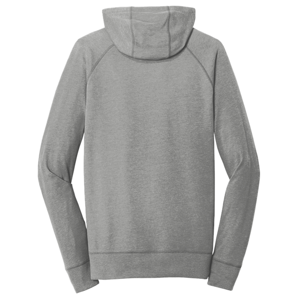 New Era Sueded Cotton Blend Full Zip Hoodie, Shadow Grey Heather, Back view