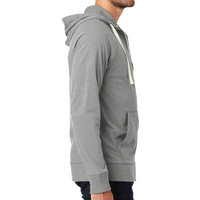 New Era Sueded Cotton Blend Full Zip Hoodie, Shadow Grey Heather, Right Sleeve view