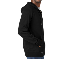 New Era Thermal Full Zip Hoodie, Black, Right Sleeve view