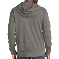 New Era Thermal Full Zip Hoodie, Shadow Grey Heather, Back view