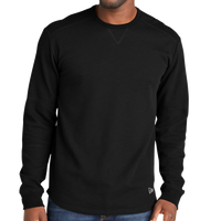 New Era Thermal Long Sleeve, Black, Front view