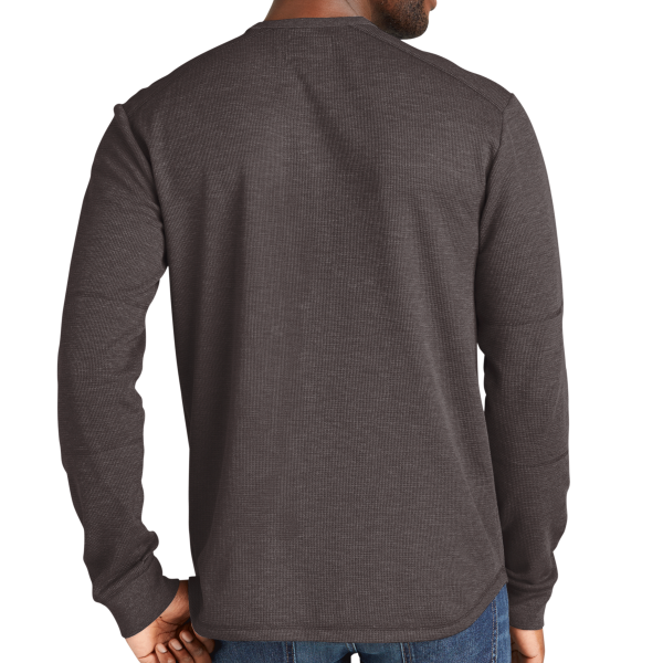 New Era Thermal Long Sleeve, Black Heather, Back view