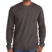 New Era Thermal Long Sleeve, Black Heather, Front view