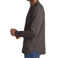New Era Thermal Long Sleeve, Black Heather, Left Sleeve view